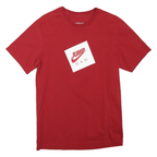 AIR JORDAN Mens Red Graphic T-Shirt S Short Sleeve Crew Neck Sportswear