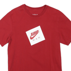 AIR JORDAN Mens Red Graphic T-Shirt S Short Sleeve Crew Neck Sportswear