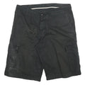 CARHARTT Mens Black Cargo Shorts 2XL W36 Cotton Blend Utility Workwear
