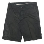 CARHARTT Mens Black Cargo Shorts 2XL W36 Cotton Blend Utility Workwear