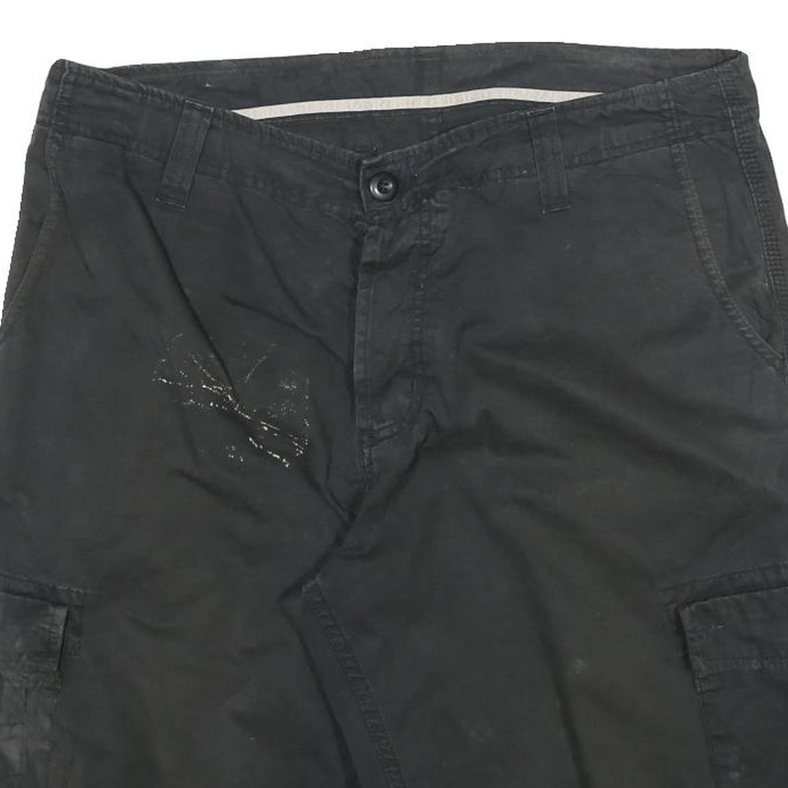 CARHARTT Mens Black Cargo Shorts 2XL W36 Cotton Blend Utility Workwear