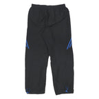 ADIDAS Mens Joggers Black & Blue Regular Tapered L W32 L30 Striped Logo