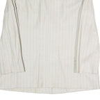 Womens White Pinstripe Button Cotton Blend Jacket XL Formal Workwear Blazer