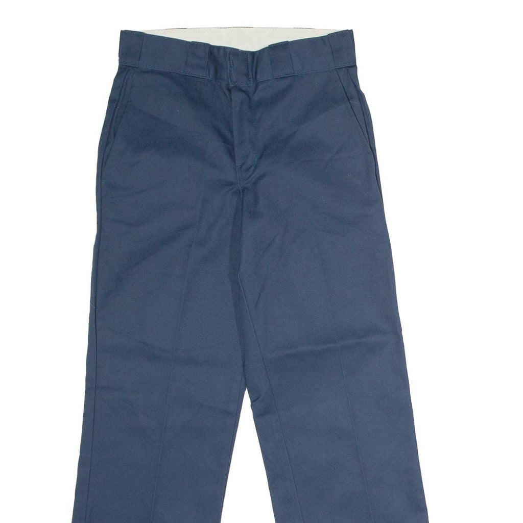 DICKIES Workwear Mens Twill Trousers Blue Regular Straight W26 L28