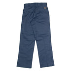 DICKIES Workwear Mens Twill Trousers Blue Regular Straight W26 L28