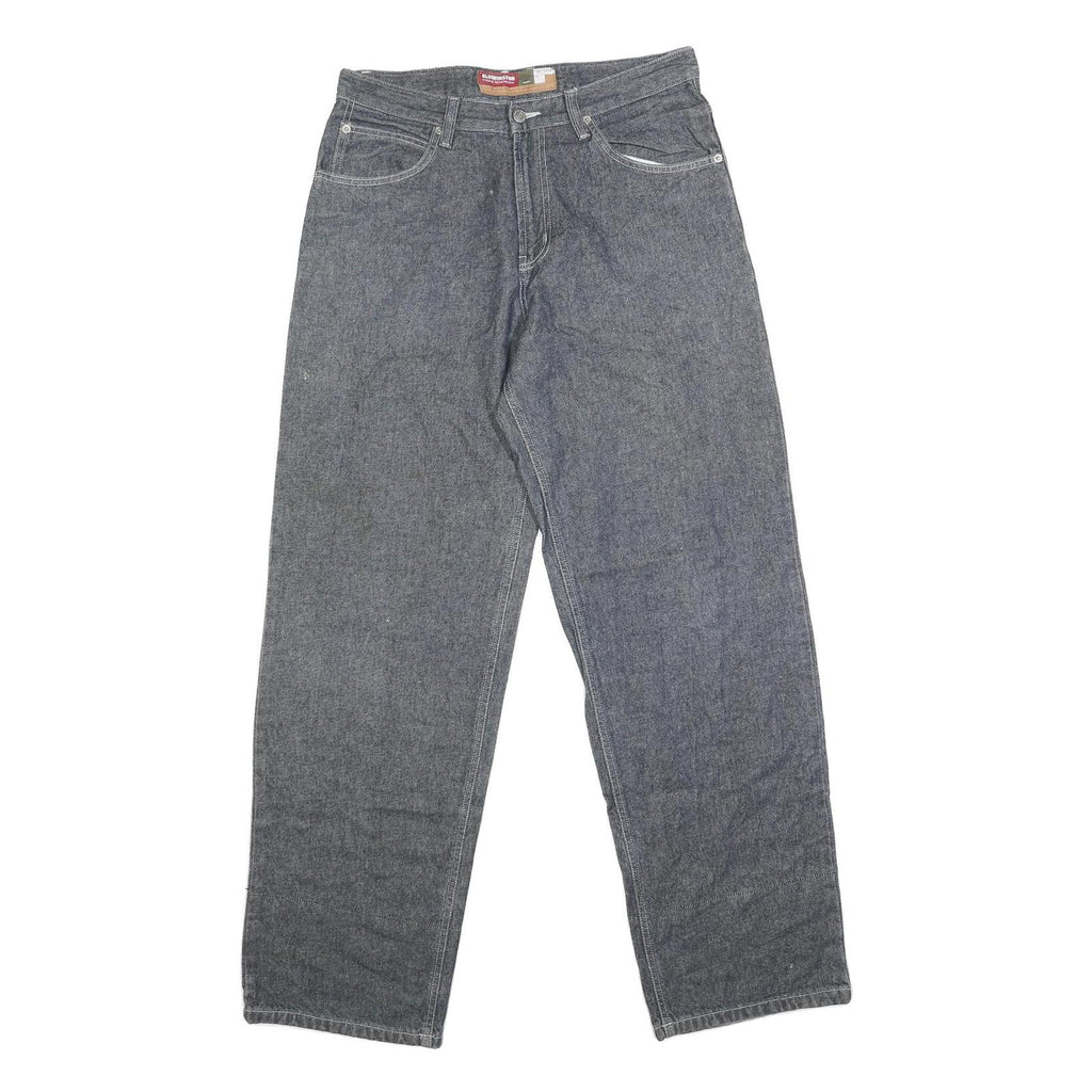 BLUEWINSTON Mens Jeans Blue Regular Straight Denim Medium W34 L34 Zip