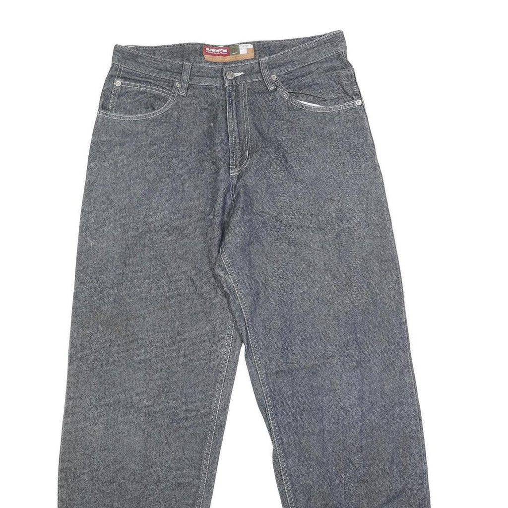 BLUEWINSTON Mens Jeans Blue Regular Straight Denim Medium W34 L34 Zip