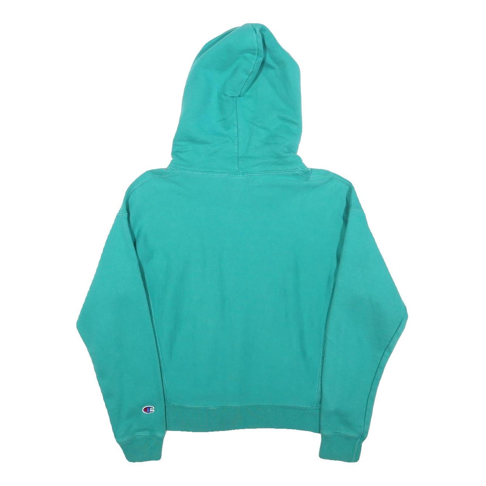 CHAMPION REVERSE WEAVE Womens Turquoise Pullover Hoodie S Casual Wear