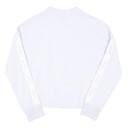 NIKE Girls White Jacket L Polyester Blend Zip Plain Sportswear Track Top