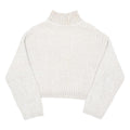 H&M Womens Cream Plain Pullover Pattern Crew Neck Chunky Knit S Soft Warm Cozy