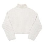 H&M Womens Cream Plain Pullover Pattern Crew Neck Chunky Knit S Soft Warm Cozy