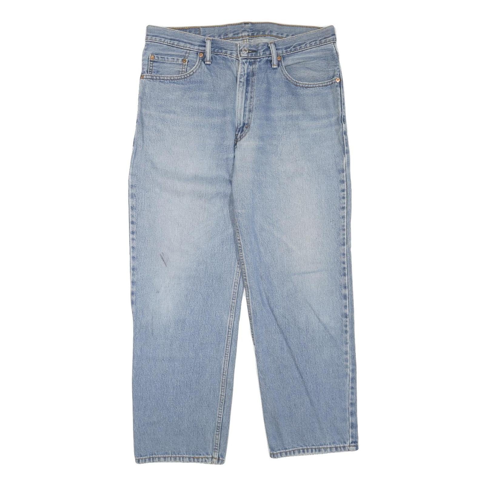 LEVI'S 550 Tapered Mens Jeans Blue Regular Tapered Denim Medium W36 L30 Zip