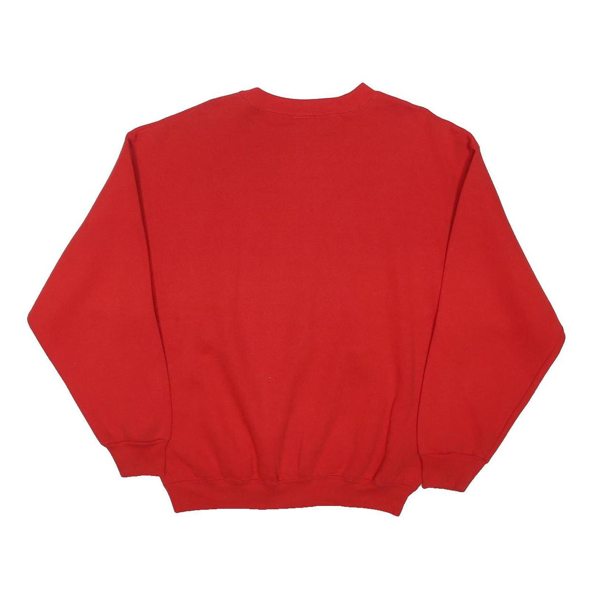 GUESS JEANS Mens Red Cotton Blend Crew Neck L Sweatshirt Logo Print