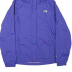 THE NORTH FACE Womens Purple & Pink Outdoor Jacket M Woven Plain Hooded Zip