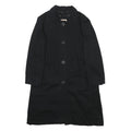 SANDRO Womens Black Cotton Button Jacket S Plain Classic Fit Lightweight