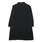 SANDRO Womens Black Cotton Button Jacket S Plain Classic Fit Lightweight