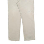 DICKIES Mens Relaxed Beige Cotton Blend Zip Trousers W42 L36 Workwear Casual