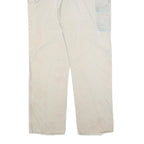 DICKIES Mens Relaxed Beige Cotton Blend Zip Trousers W42 L36 Workwear Casual