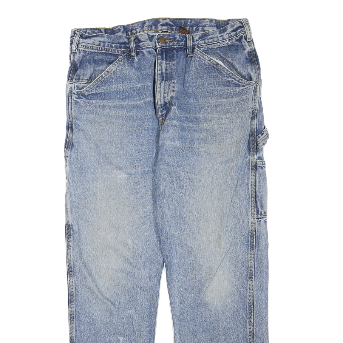 DICKIES Mens Blue Regular Fit Straight Denim Jeans W36 L32 Workwear Zip Closure