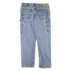 DICKIES Mens Blue Regular Fit Straight Denim Jeans W36 L32 Workwear Zip Closure