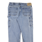 DICKIES Mens Blue Regular Fit Straight Denim Jeans W36 L32 Workwear Zip Closure