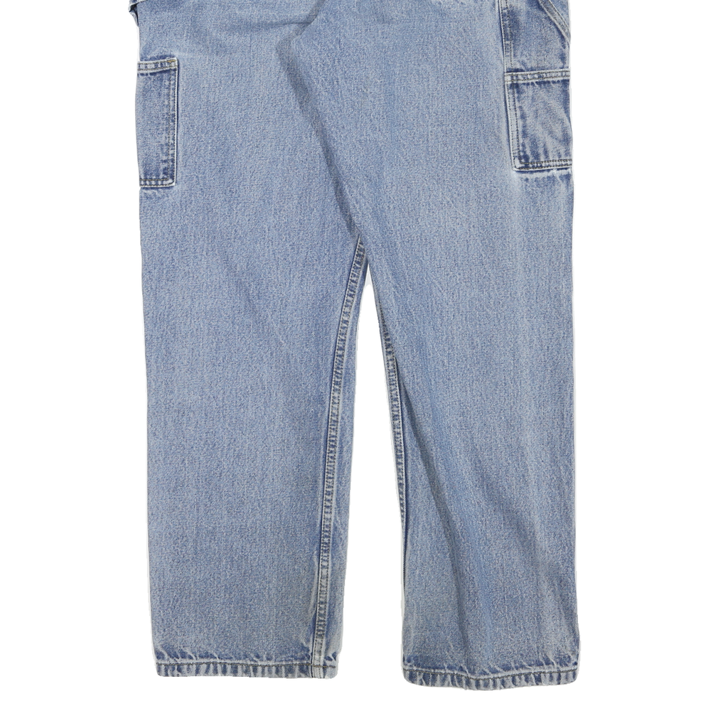 DICKIES Mens Blue Regular Fit Straight Denim Jeans W36 L32 Workwear Zip Closure