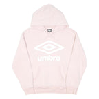 UMBRO Womens Pink Hoodie S Cotton Blend Pullover Casual Sports Sweatshirt