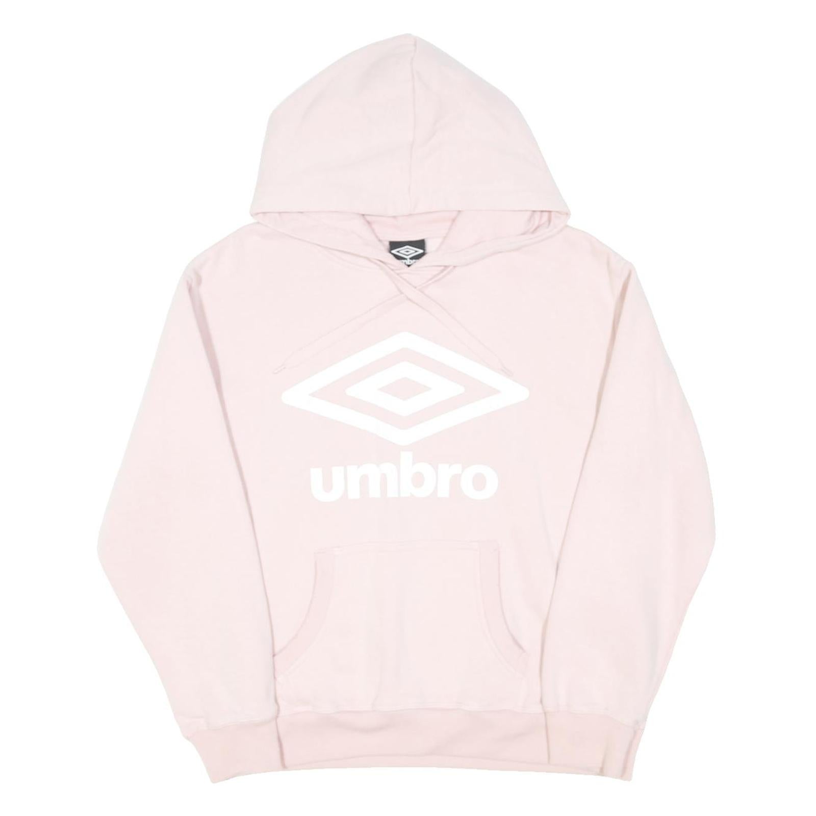 UMBRO Womens Pink Hoodie S Cotton Blend Pullover Casual Sports Sweatshirt