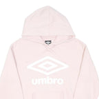 UMBRO Womens Pink Hoodie S Cotton Blend Pullover Casual Sports Sweatshirt