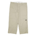 DICKIES Mens Cotton Beige Loose Fit Straight Trousers W40 L30 Workwear Durable