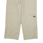 DICKIES Mens Cotton Beige Loose Fit Straight Trousers W40 L30 Workwear Durable