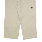 DICKIES Mens Cotton Beige Loose Fit Straight Trousers W40 L30 Workwear Durable