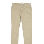 LEVI'S Womens Beige Cotton Blend Slim Skinny Trousers W26 L30 Stretch Fit