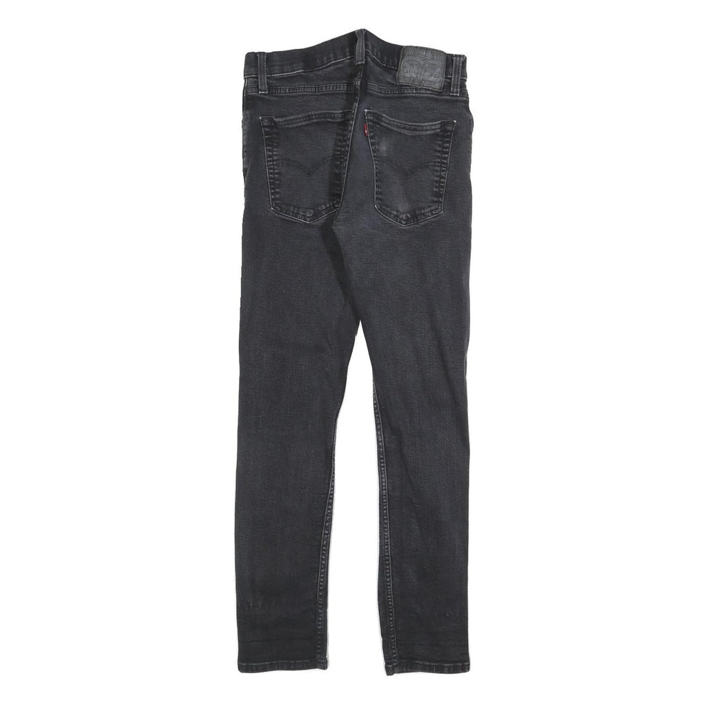 LEVI'S 512 Tapered Mens Jeans Black Slim Tapered Denim W30 L34 Distressed