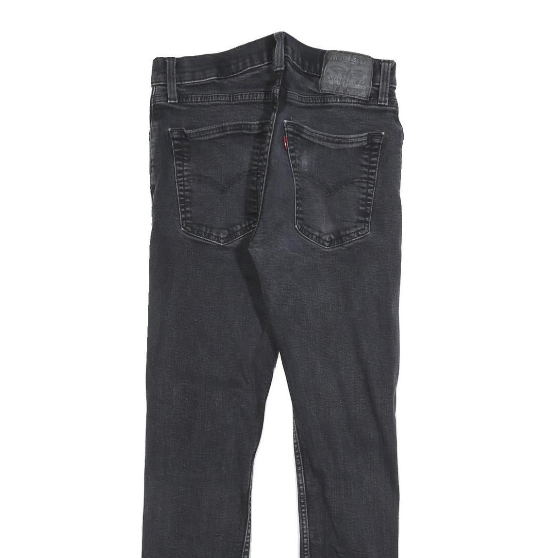 LEVI'S 512 Tapered Mens Jeans Black Slim Tapered Denim W30 L34 Distressed