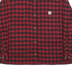 CARHARTT Womens Red & Black Check Shirt 2XL Rugged Flex Button-Down Long Sleeve
