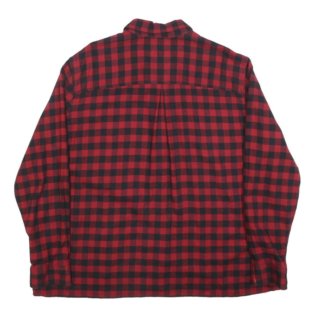 CARHARTT Womens Red & Black Check Shirt 2XL Rugged Flex Button-Down Long Sleeve