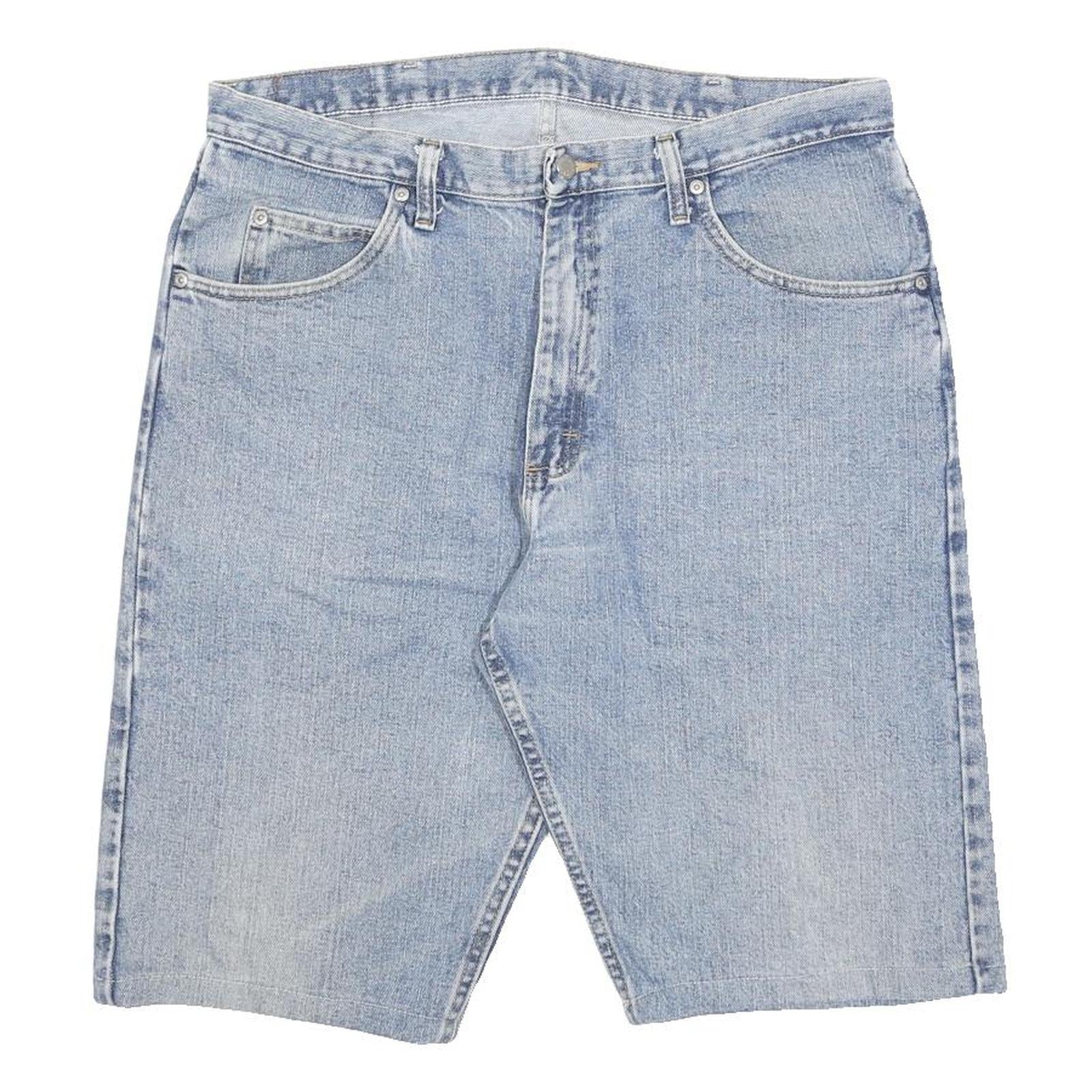 WRANGLER Mens Denim Blue Casual Shorts L W36 Cotton Relaxed Fit