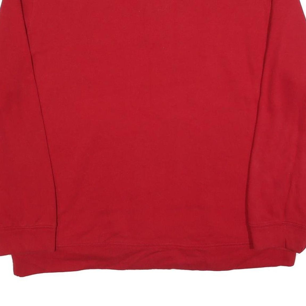 NAUTICA Mens Red & Navy 1/4 Zip 2XL Sweatshirt Cotton Blend Casual