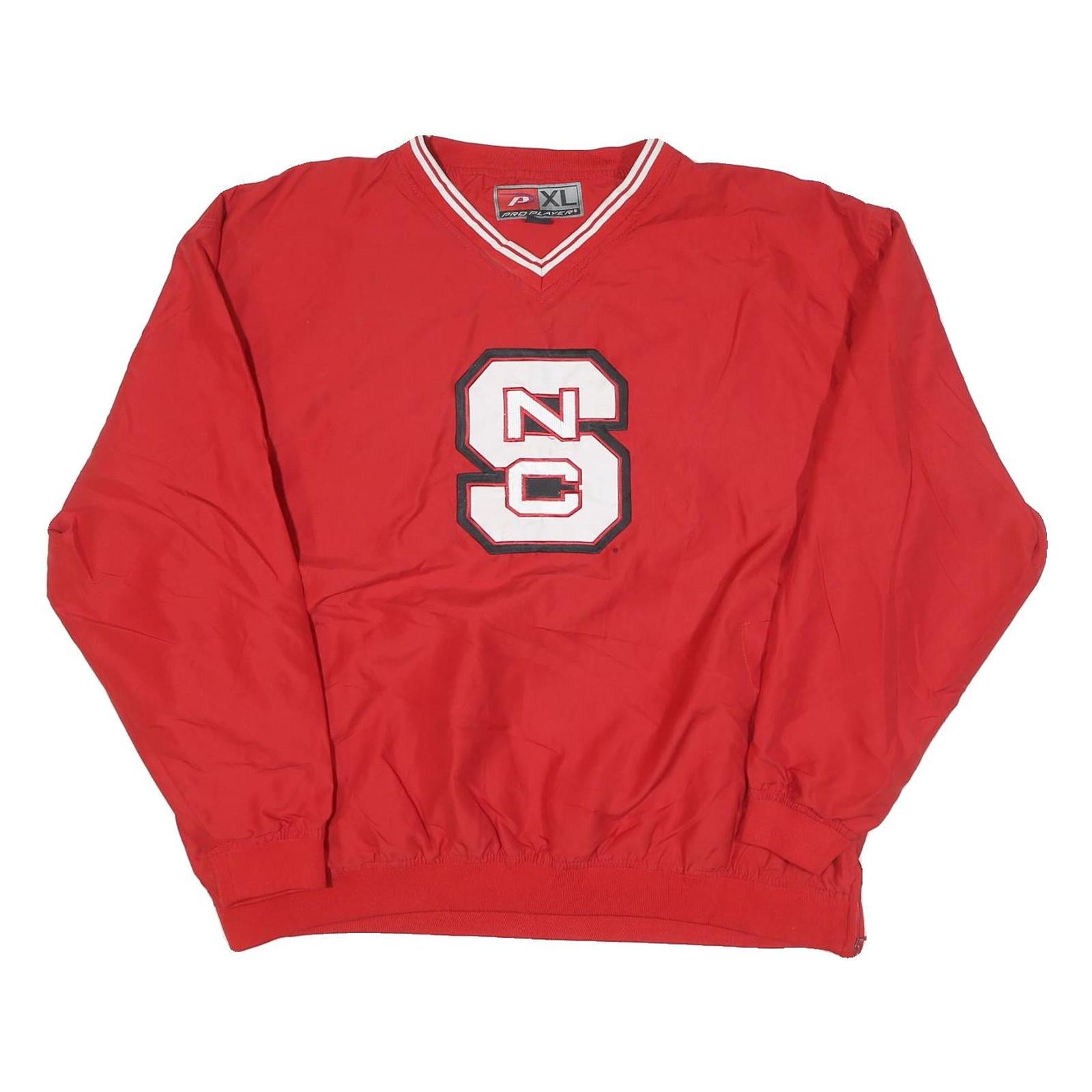 PRO PLAYER Mens Red Pullover XL Polyester Blend Plain Athletic Sportswear