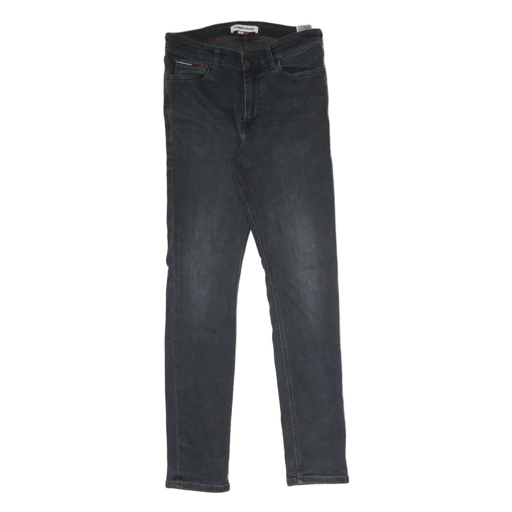 TOMMY JEANS Mens Jeans Black Slim Skinny Denim Dark W30 L32 Stylish Comfortable