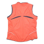 NIKE Womens Red Sleeveless Jacket XL Polyester Blend Zip Plain Sportswear