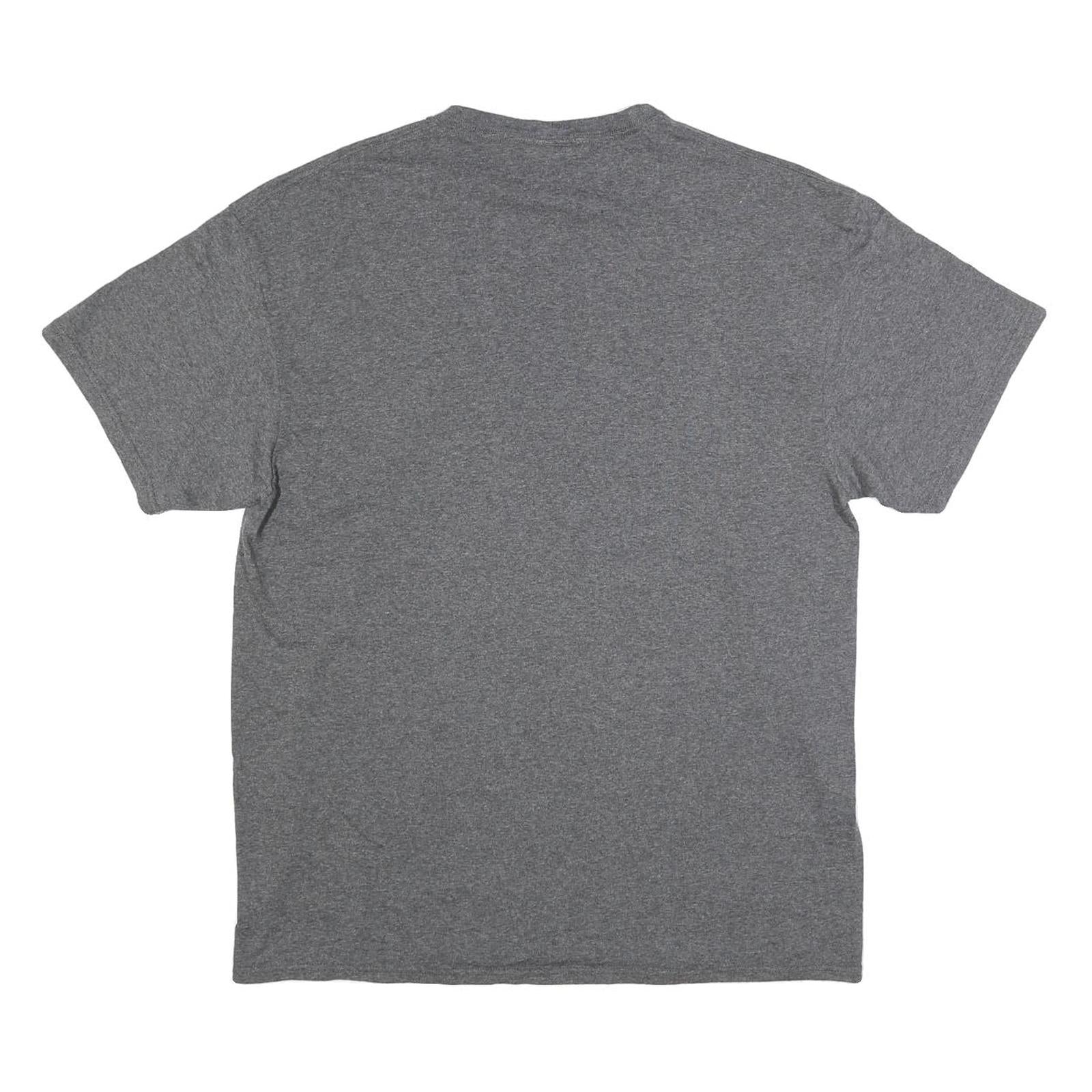 MAJESTIC Mens Grey Atlanta Braves Graphic T-Shirt L Short Sleeve Crew Neck