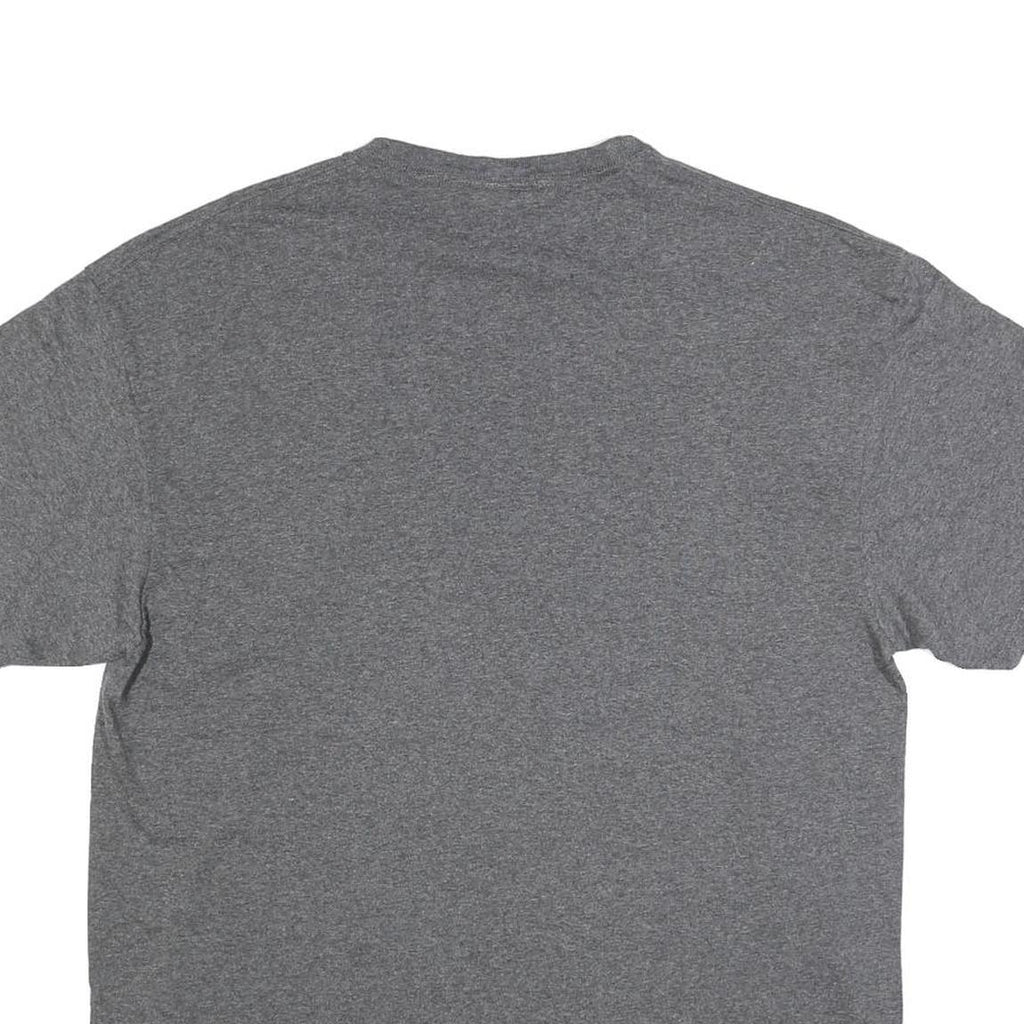 MAJESTIC Mens Grey Atlanta Braves Graphic T-Shirt L Short Sleeve Crew Neck