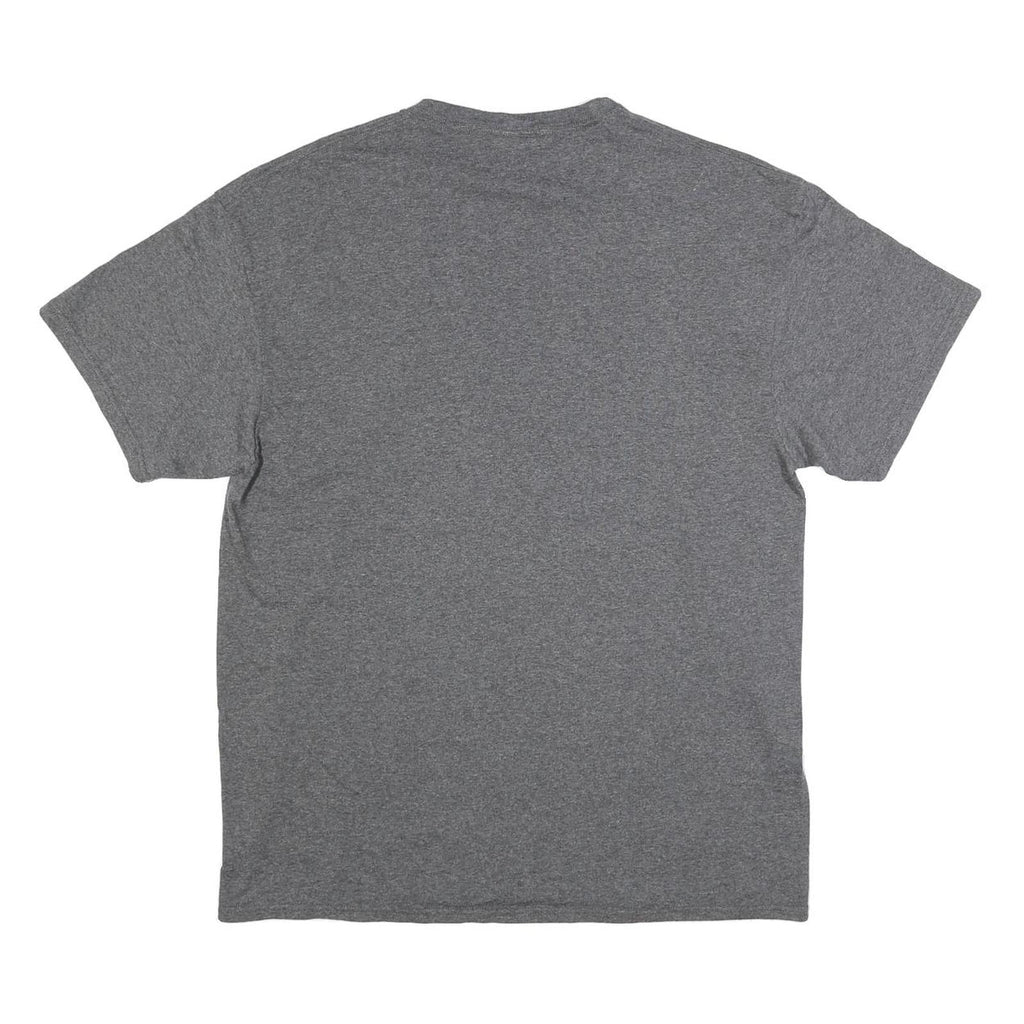 MAJESTIC Mens Grey Atlanta Braves Graphic T-Shirt L Short Sleeve Crew Neck