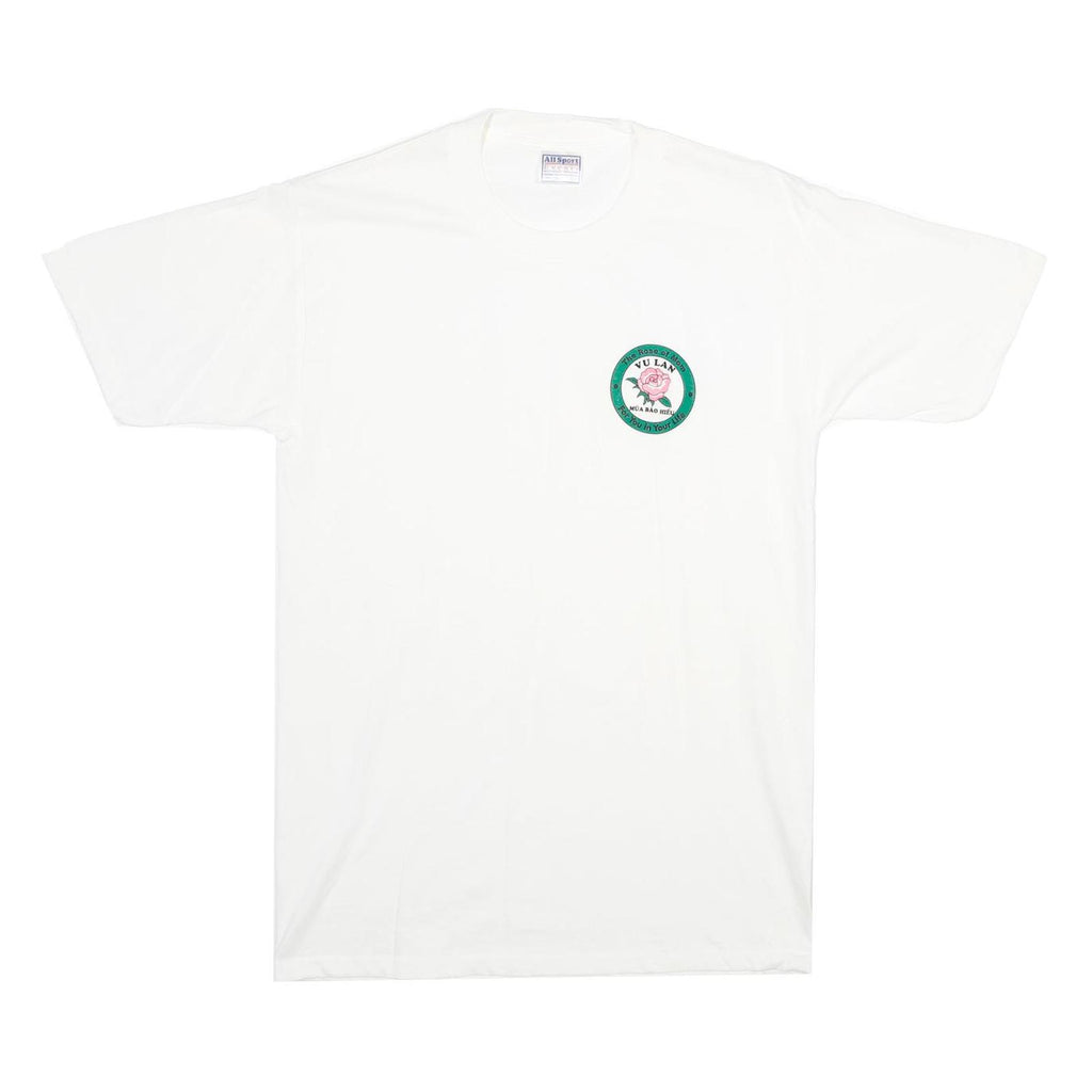 ALL SPORT EVENTS Mens White Graphic T-Shirt M Short Sleeve Crew Neck Casual