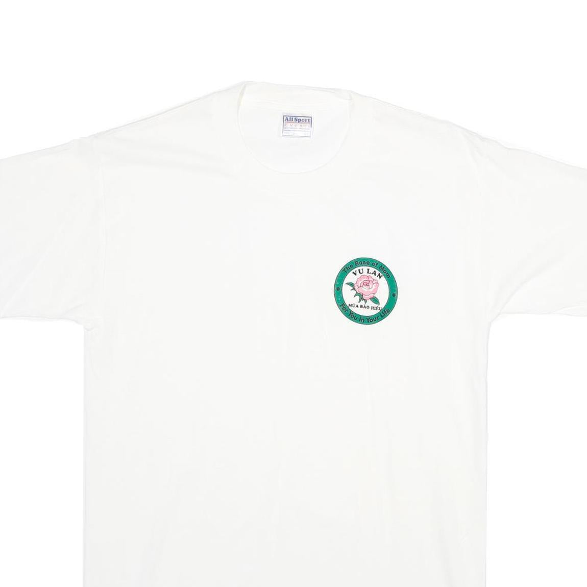 ALL SPORT EVENTS Mens White Graphic T-Shirt M Short Sleeve Crew Neck Casual