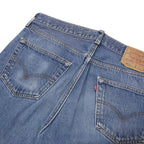 LEVI'S 501XX Mens Jeans Blue Regular Straight Denim Medium W35 L32 Button