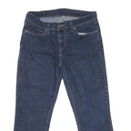 LEVI'S Womens Jeans Blue Regular Straight Denim Medium W30 L24 Zip Closure