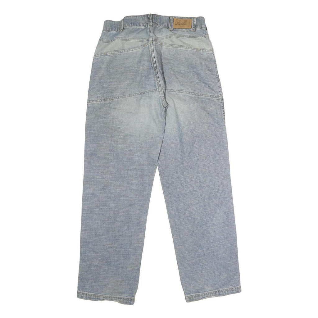 ALL DENIM Mens Regular Fit Light Blue Denim Jeans W30 L29 Classic Cotton Zip